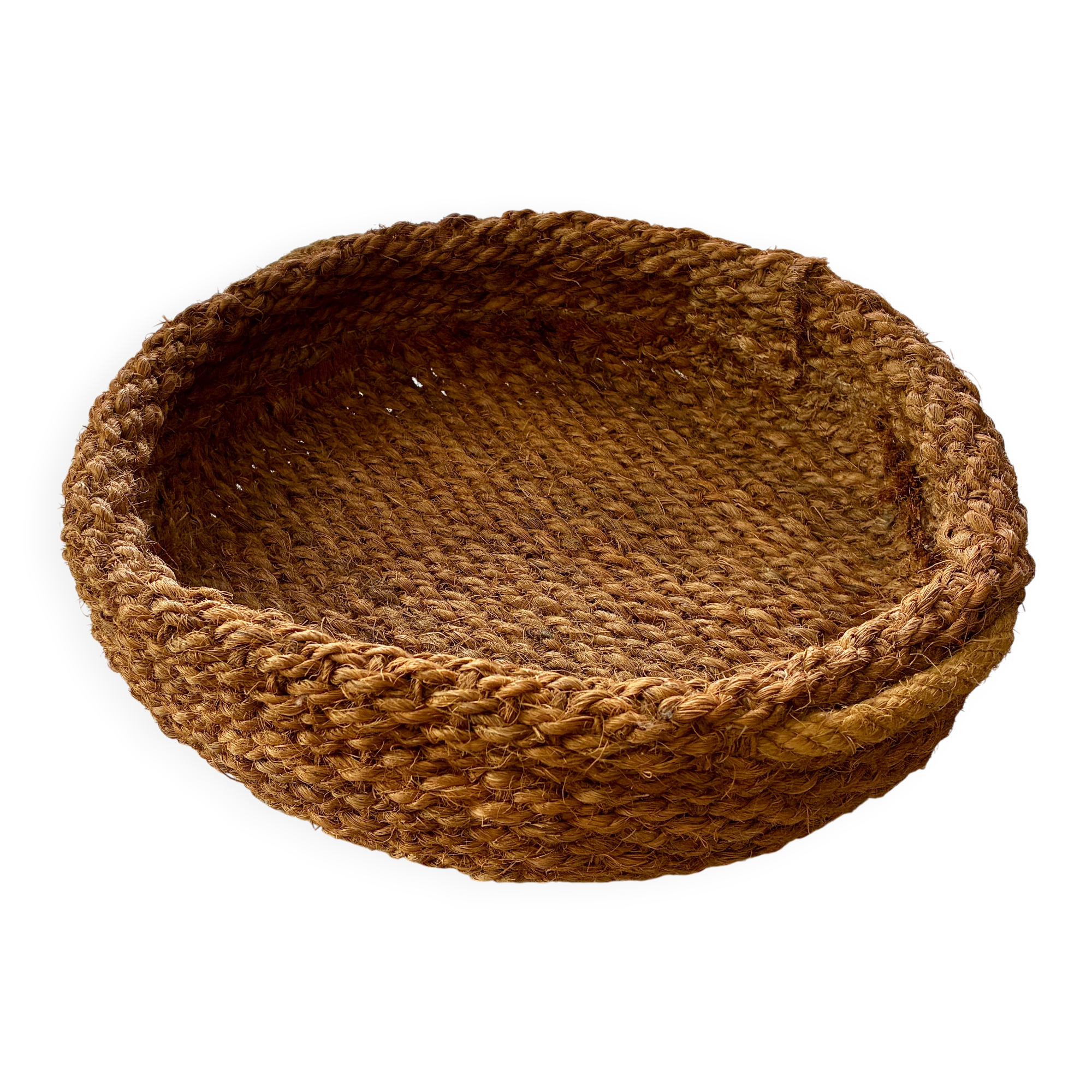 Natural jute tray basket
