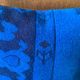 Electric Blue Vintage Turkish Rug Pillow, Hand-Stitched Wool Cushion