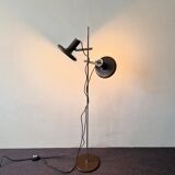Dark brown 'Optima 4' floor lamp by Hans Due for Fog and Mørup, Denmark 1970's