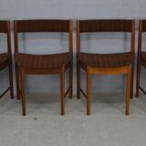 Round teak dinning table and chairs by Mctintosh