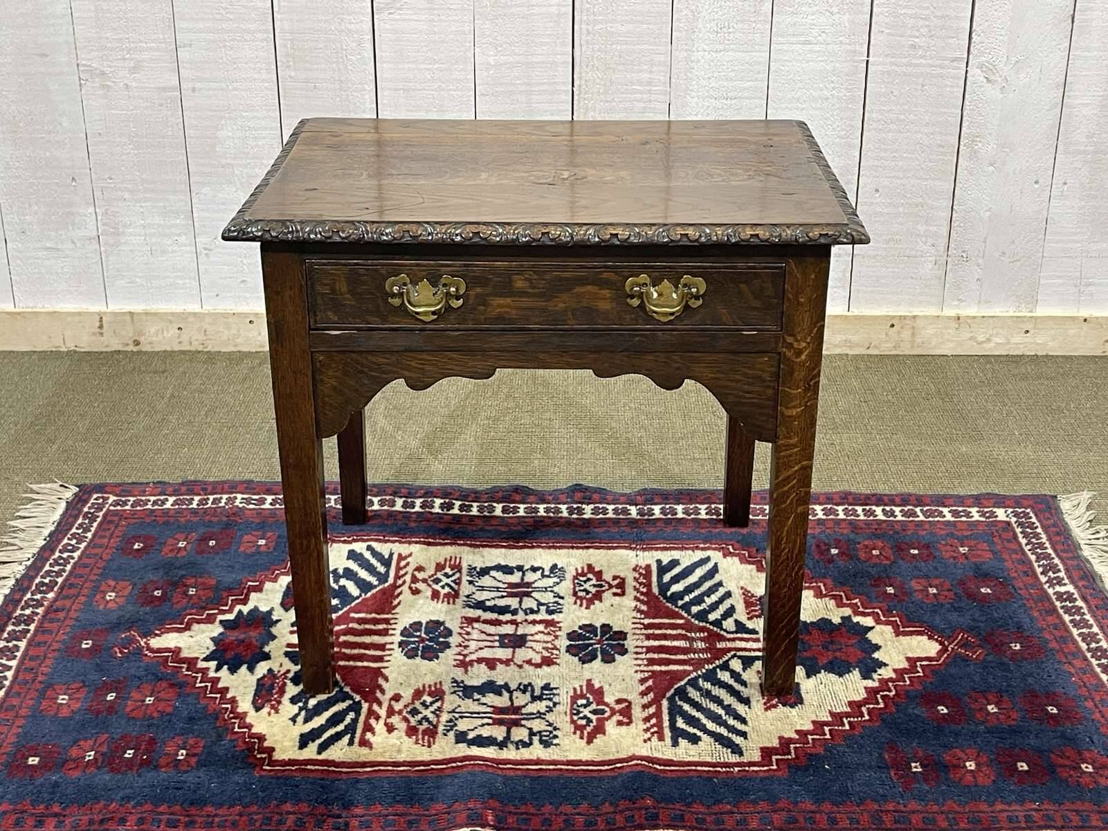 19th century English oak side table