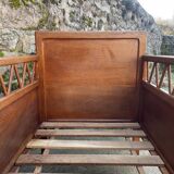 Handmade children's bed with compass feet 1950