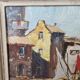 Oil Painting on Cardboard Saint Tropez - La Ponche signed Louis Millet - 60's