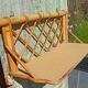 Small vintage wall shelf in bamboo and rattan – 1970s