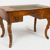 Bureau d'écriture en noyer Biedermeier restauré, polonais ravivé, tchèque, années 1830