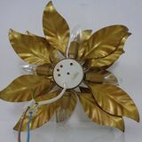 Golden Flower Shape Flushmounts by Hans Kögl, 1970s, Set of 2