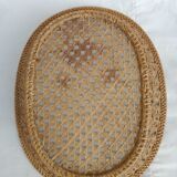 Braided wicker basket