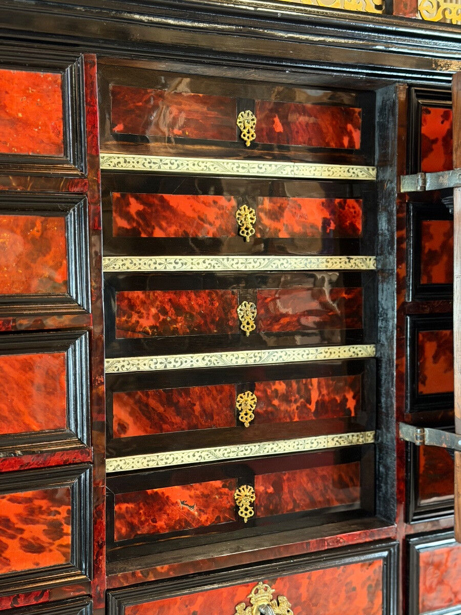 Antwerp cabinet, ebony, tortoiseshell, rosewood and bone, 17th century.