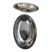silver-plated metal service trays, Le Mondial silverware