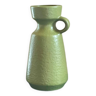 Vintage olive green ceramic vase