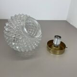 Modernist  "pineapple" ceiling light by glashütte limburg attrib., germany 1970