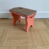 Small step foot in old wood