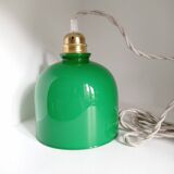 Vintage green opaline pendant light