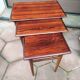 Nesting tables in rosewood, mid-1960s Denmark