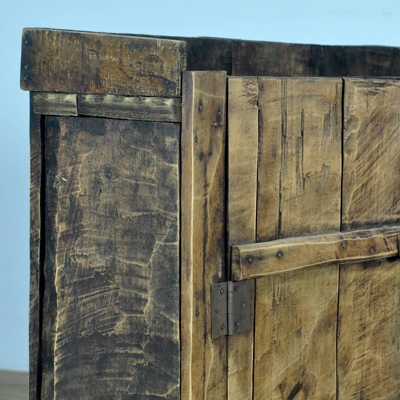 Wabi-sabi wardrobe in beech wood, 1850s