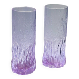 6 Alexandrite Longdrink Glasses - Space Age 1970s Italy