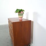 Teak Deense ladekast met 4 lades vintage