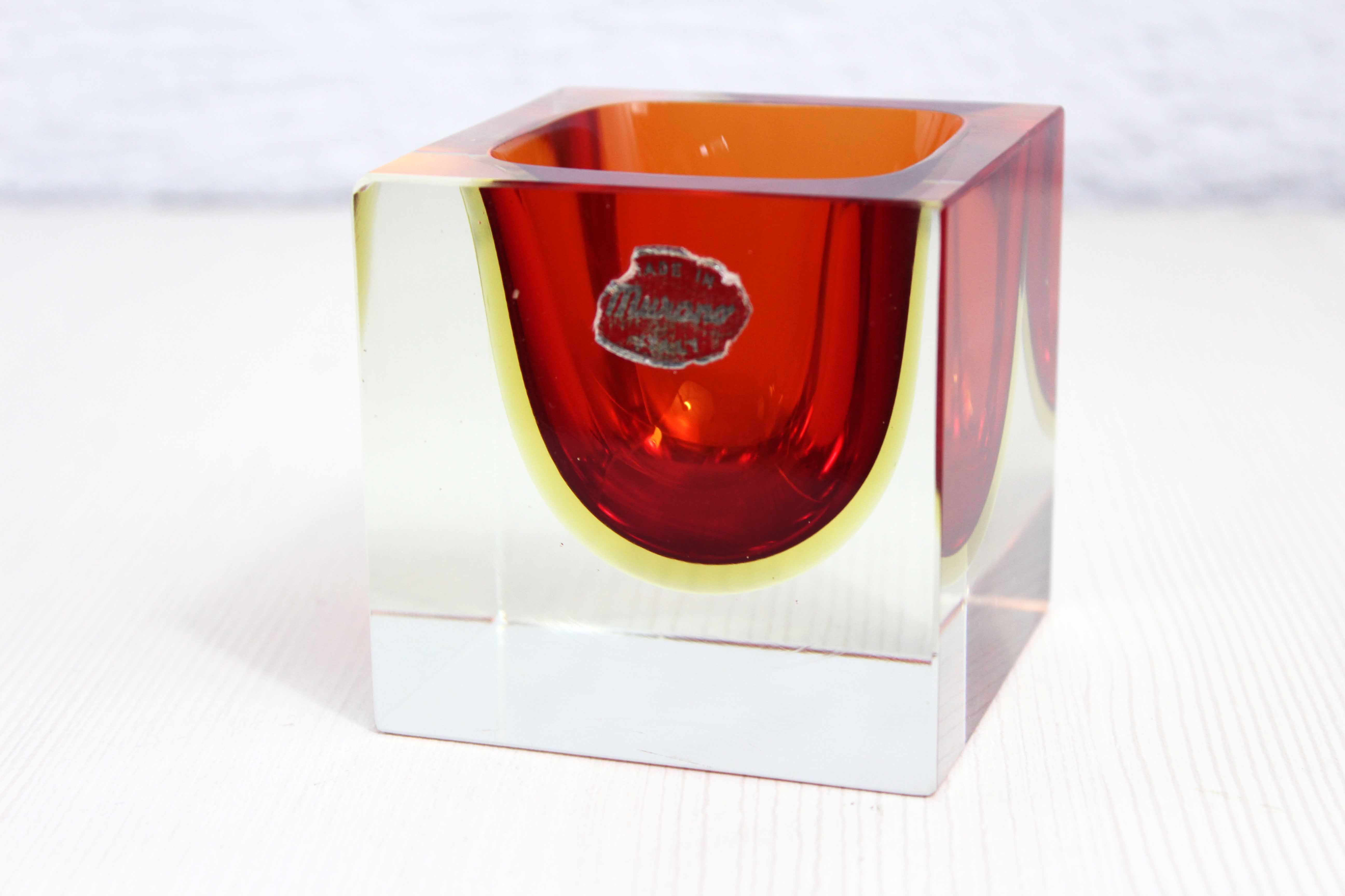 Empty pocket ashtray Murano Flavio Polished