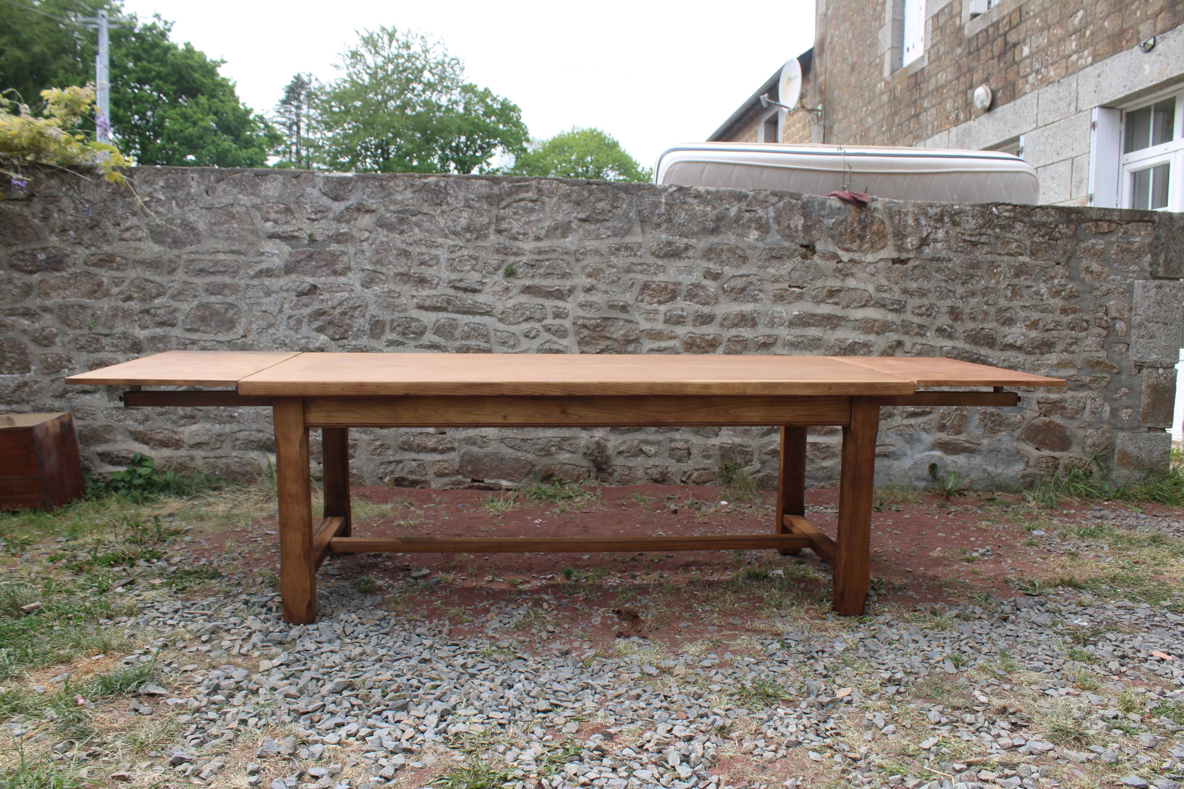 Large extendable farmhouse table 200 to 300 cm – 12/14 people