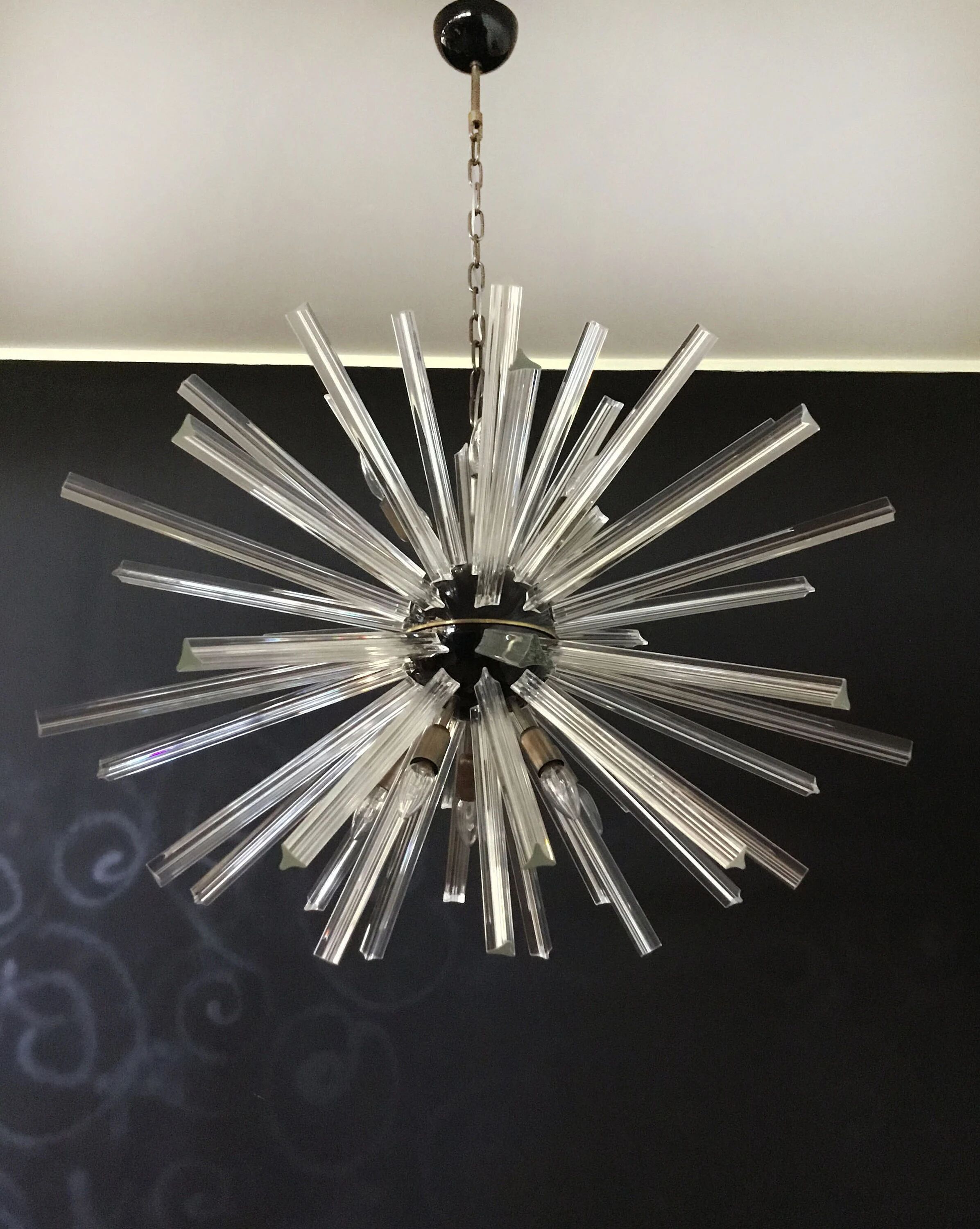 Sputnik crystal prism chandeliers - 50 prisms