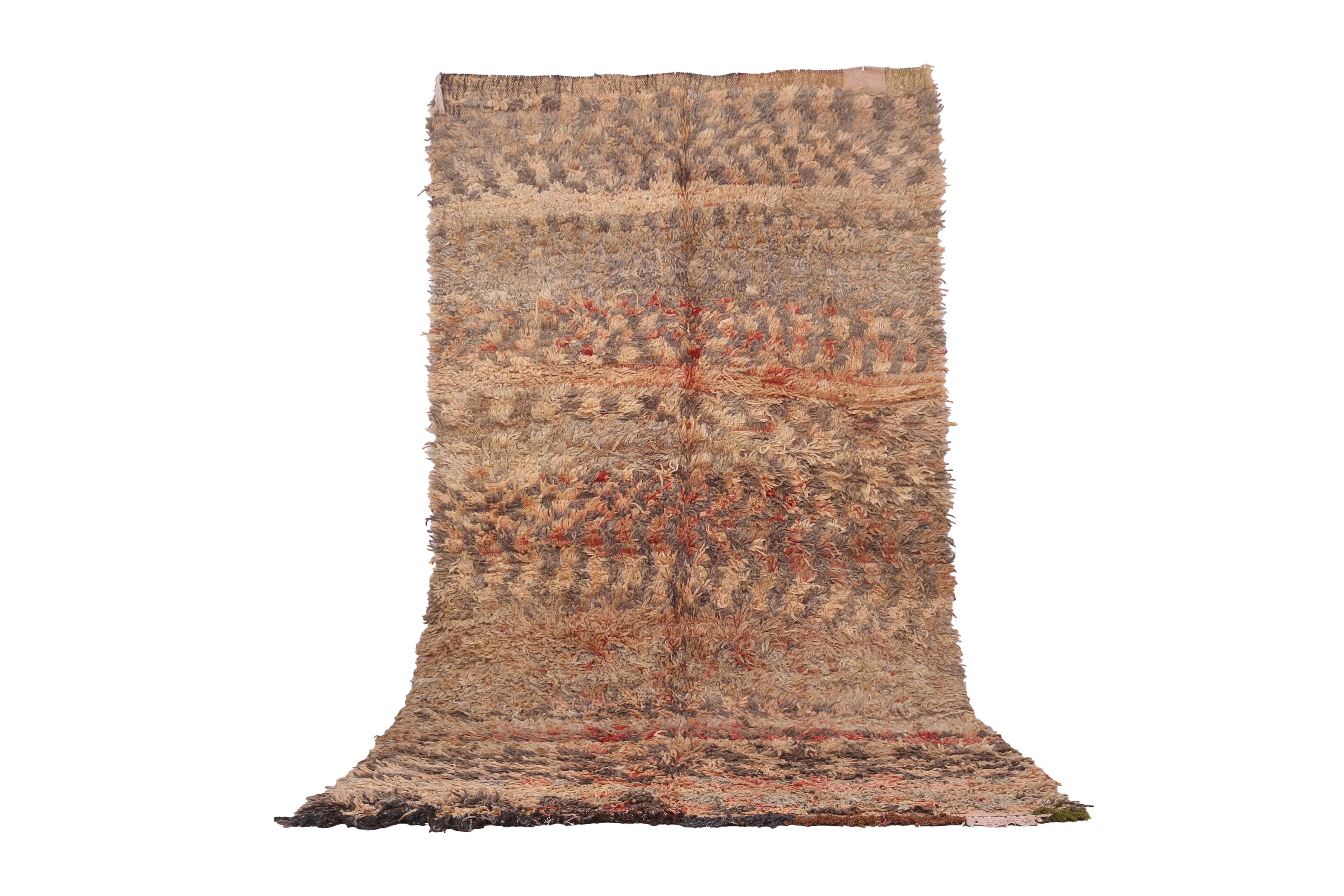 Shag Vintage Moroccan Rug 166 x 318 cm - Old Berber Wool rug handmade