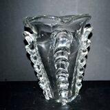 Vintage Vallerysthal blown crystal vase H26.5cm