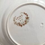 8 assiettes à dessert en terre de fer « Epine » Boch Freres Keramis (BFK)