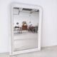 White lacquered wood mirror