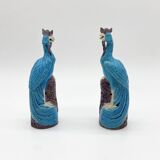 Pair of Chinese "phoenix" fine porcelain, 20th century.