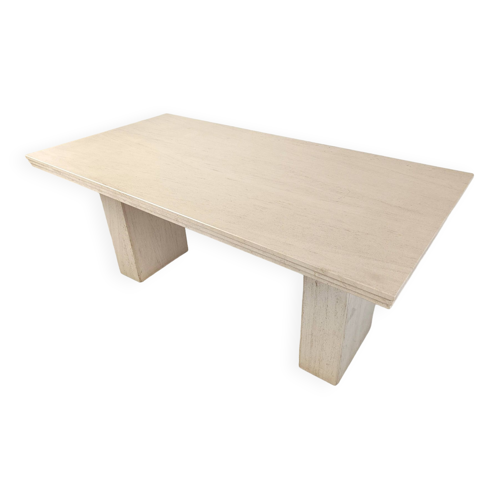 Vintage travertine dining table, 1970s
