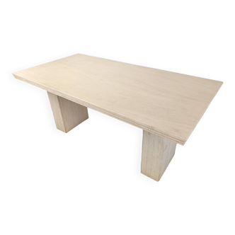 Vintage travertine dining table, 1970s