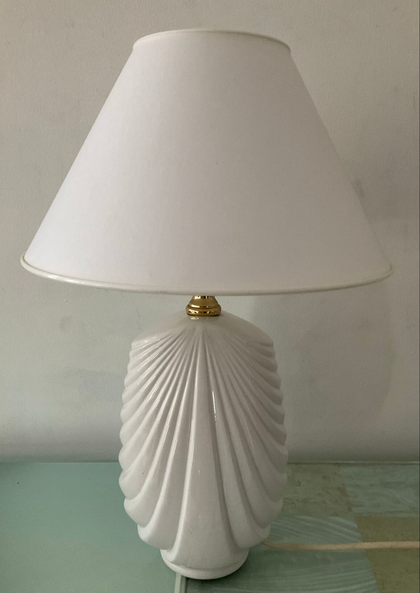 Lampe vintage années 70 en céramique émaillée 