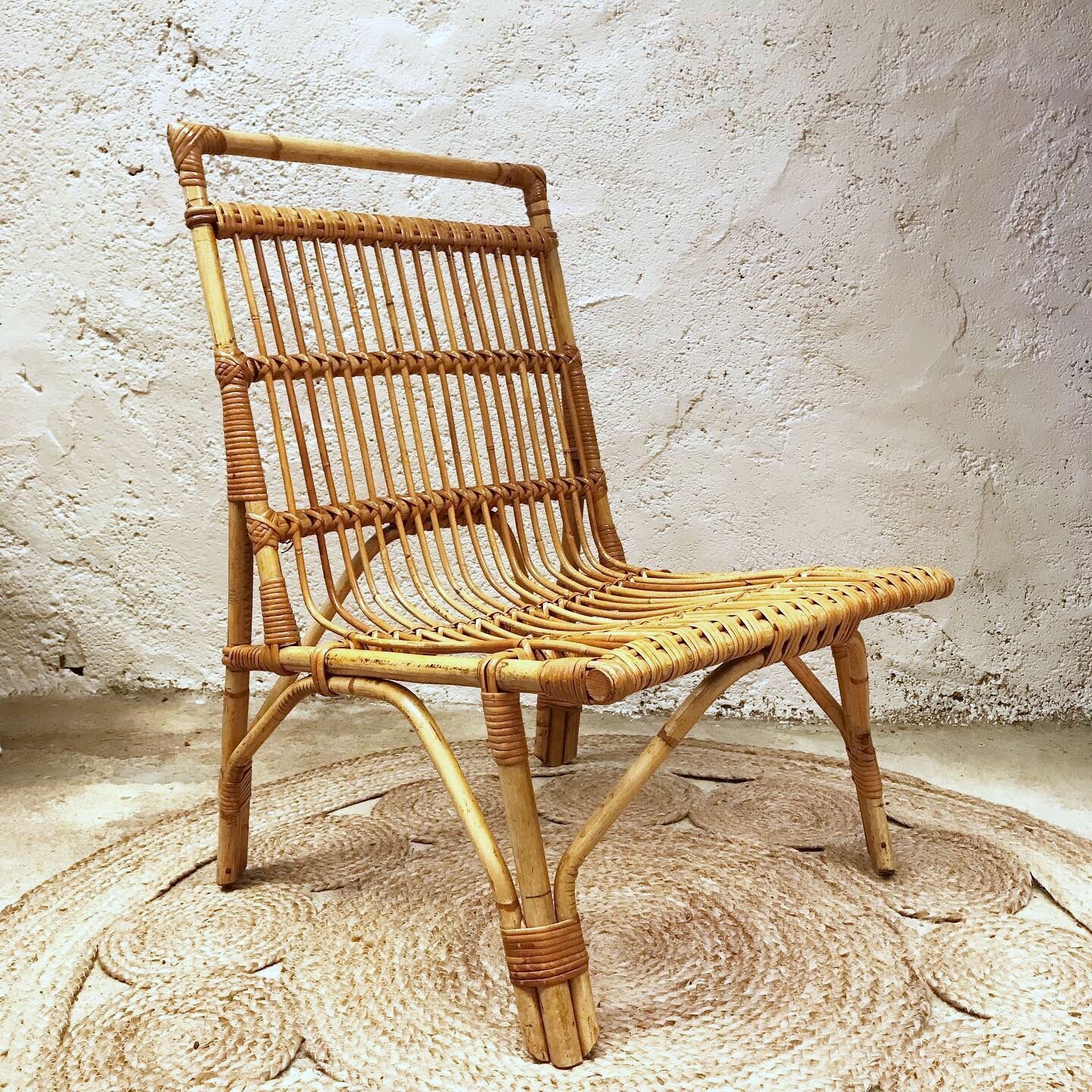 Vintage rattan armchair
