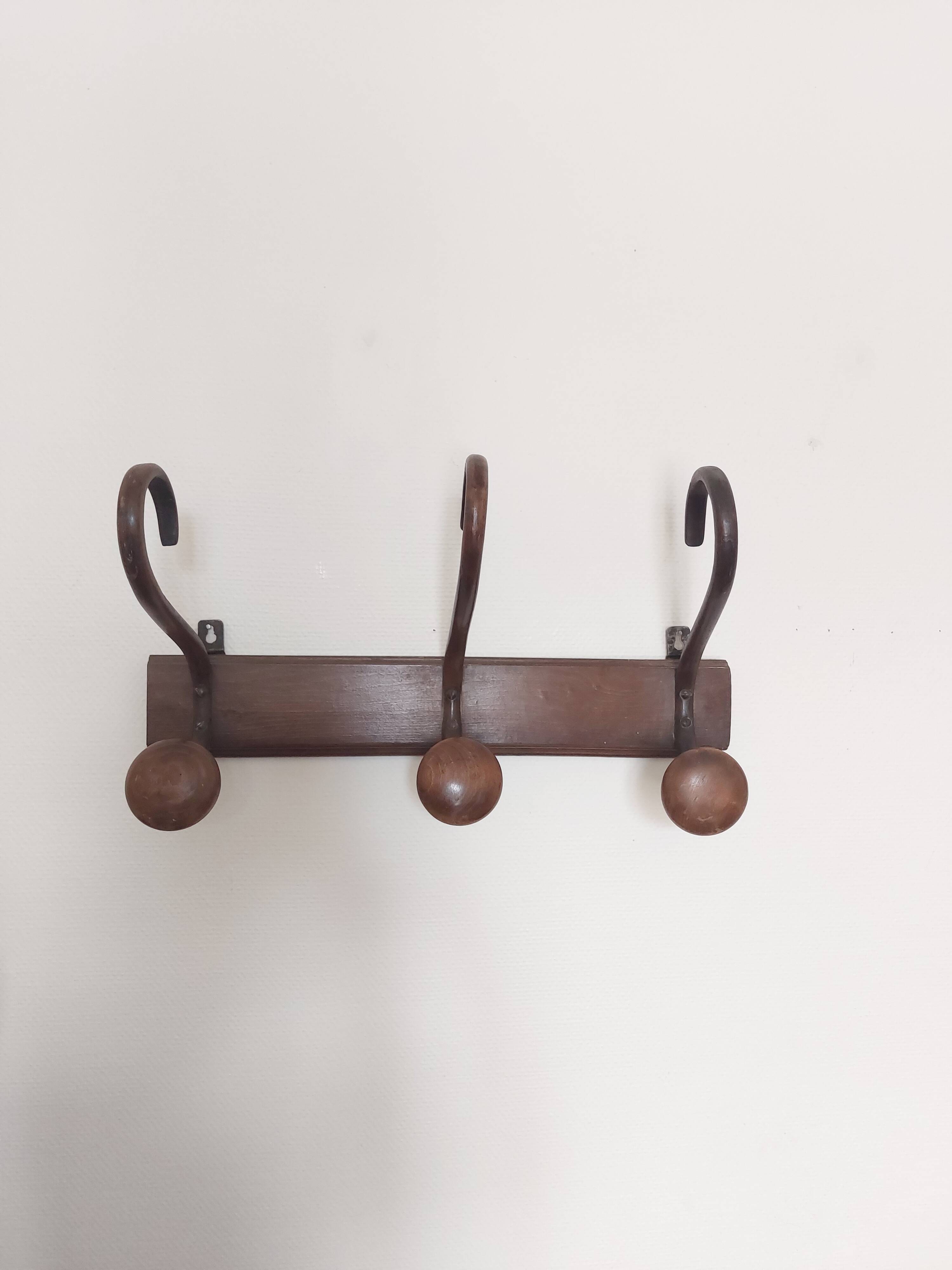 Vintage wooden coat rack