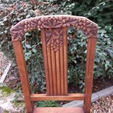 Art Deco chairs in cane wood