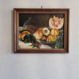 Original still life canvas painting signed