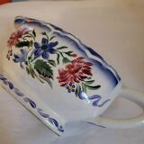 Old Sarreguemines ELORN Earthenware Sauce Boat