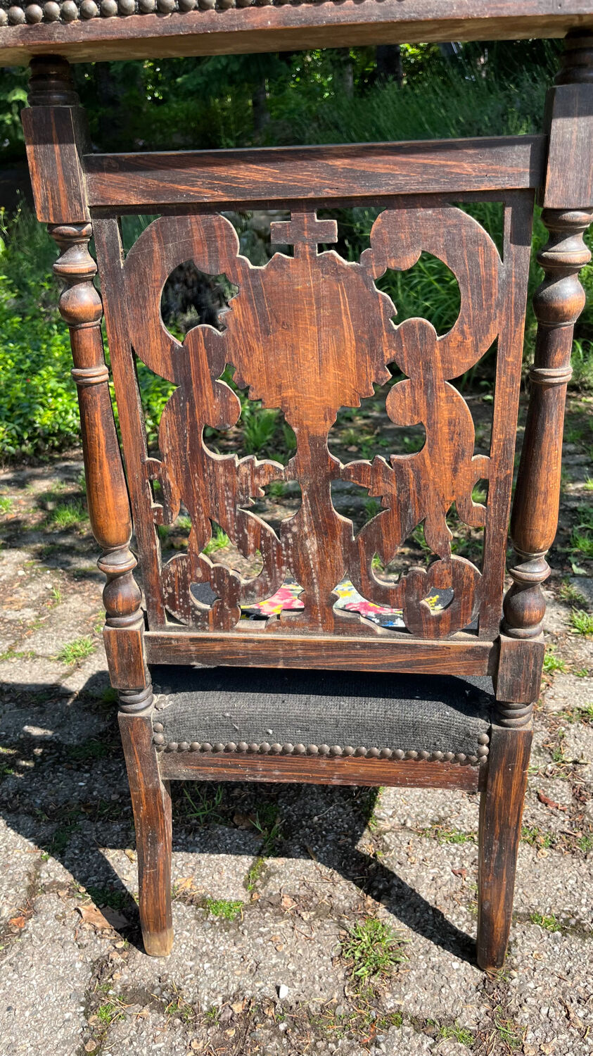 Prayer chair vintage oak