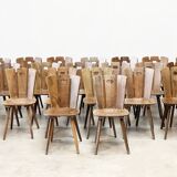 Xl lot of brutalist dining chairs