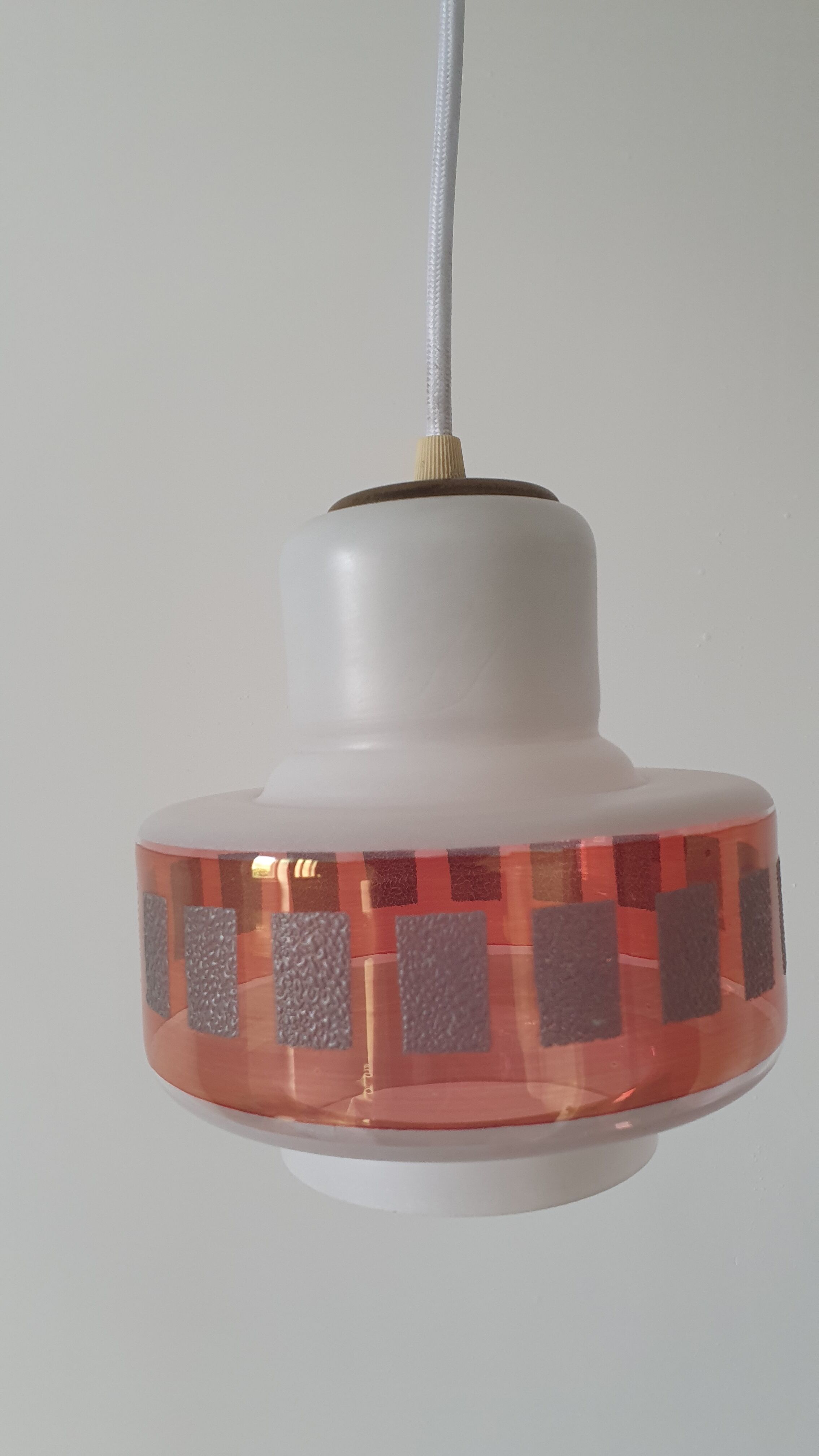 Ceiling lamp in opaline 60s