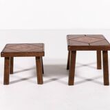 Pair of brutalist side tables, 1960’s
