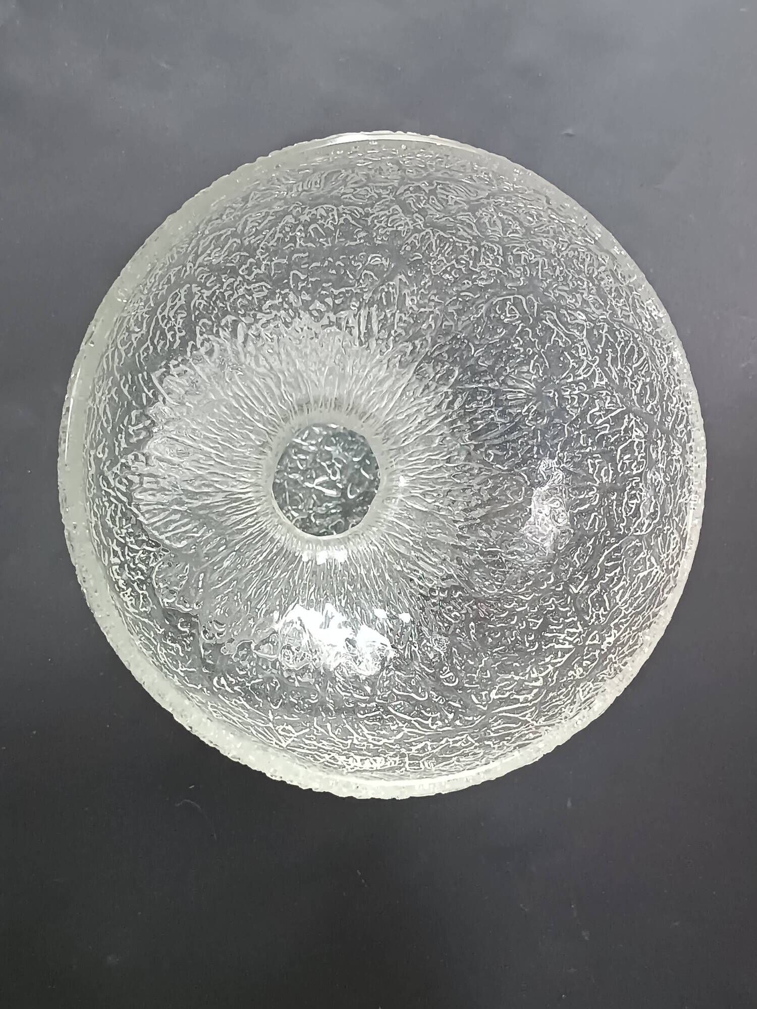 Vintage frosted crystal footed bowl