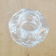Moulded glass candle holder