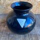 Vintage Black Inlaid Glass Vase International Design LA GALLERIA