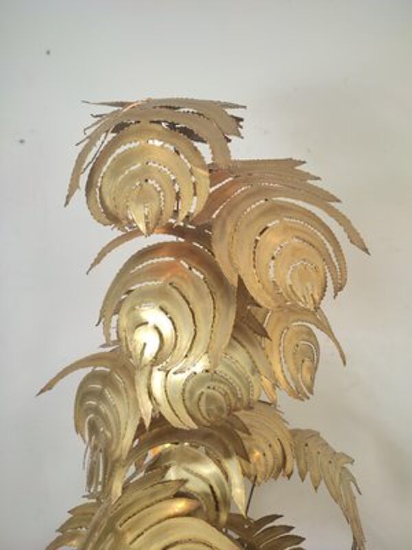 Lampadaire Monstera style Maison Jansen, France, années 1980