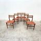 Ensemble de 6 chaises de style scandinave en hêtre, 1970