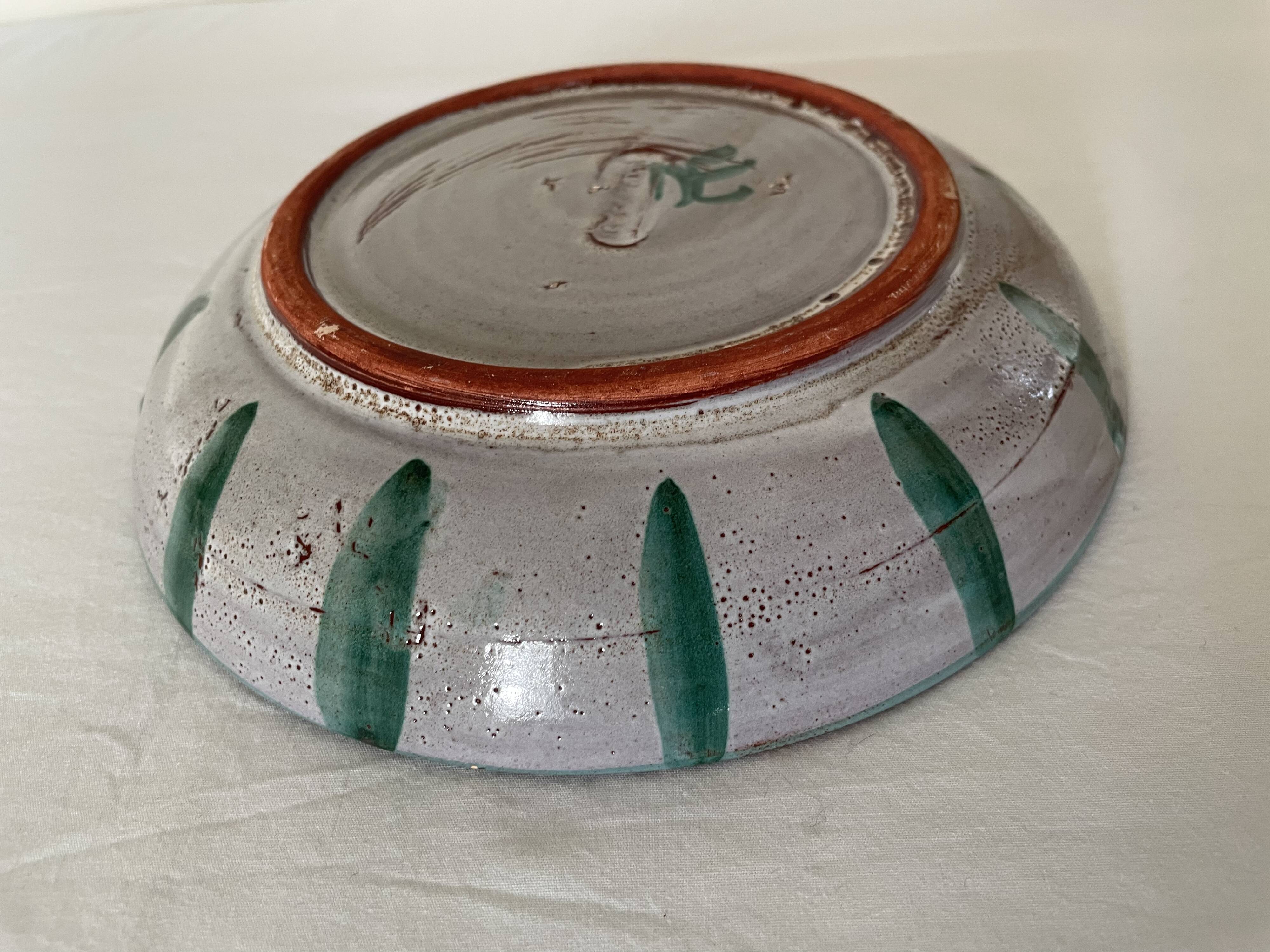 Vallauris deep plate with thistles