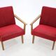 Pair of 1960s Mid-Century Modern Beech Armchairs from Czechoslovakia