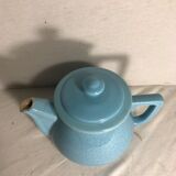 Théière céramique craquelée bleue