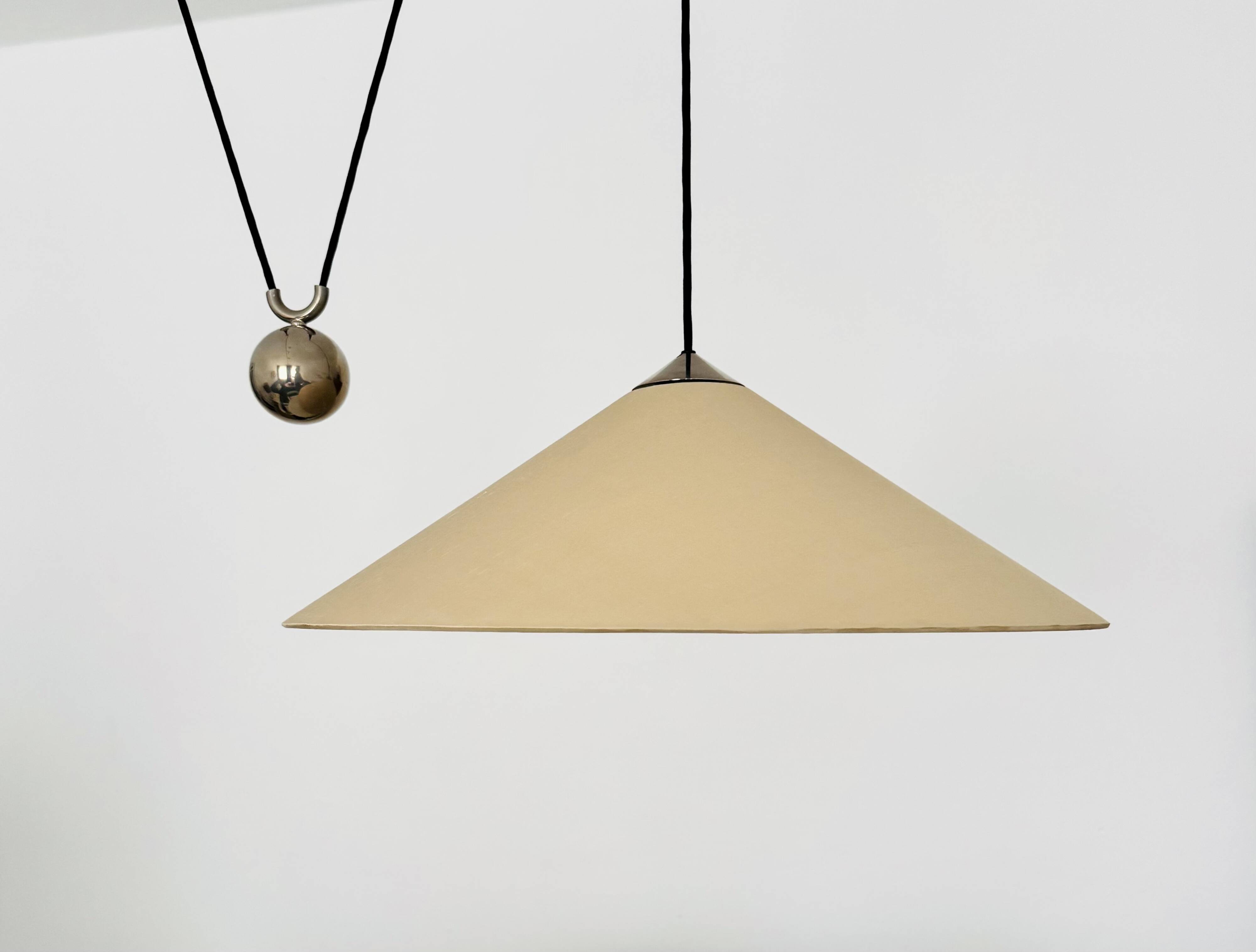 Large Adjustable Pendant Lamp with Counterweight by Florian Schulz
